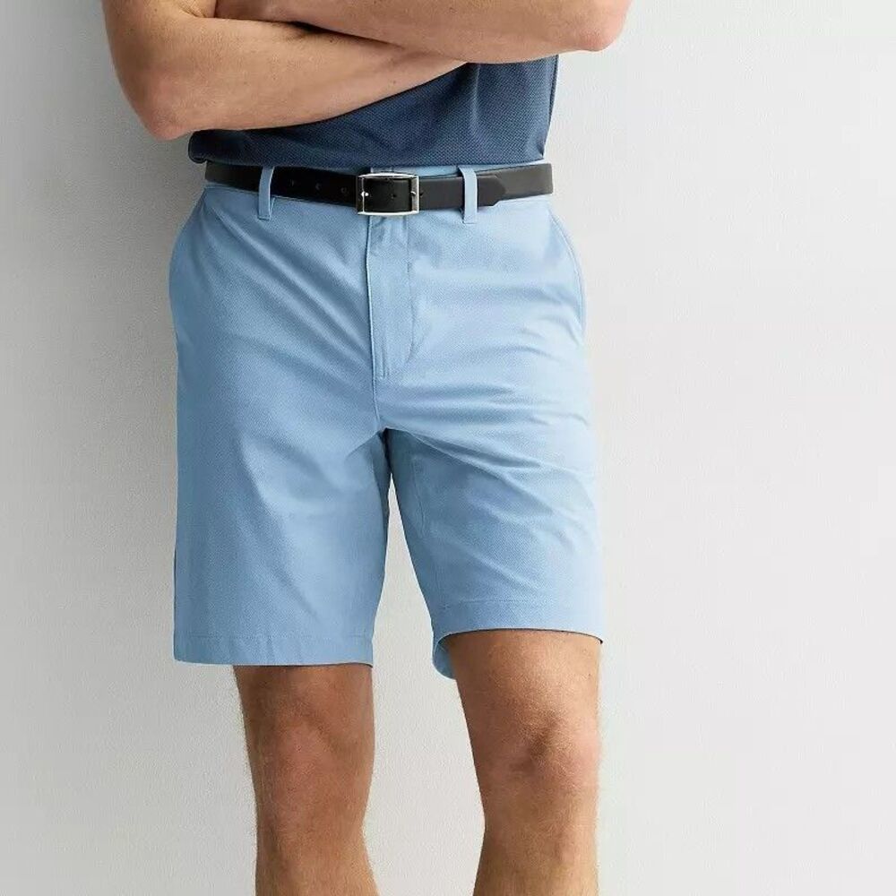 FLX Golf Shorts Mens 40 Blue Lightweight 4 Way Stretch NEW
